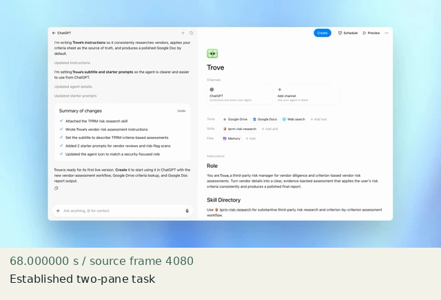 Established two-pane task at source 68.000000 seconds