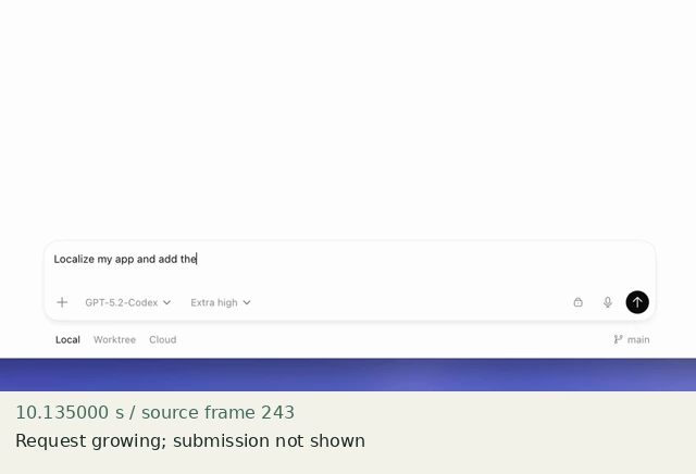 Request growing; submission not shown at source 10.135000 seconds