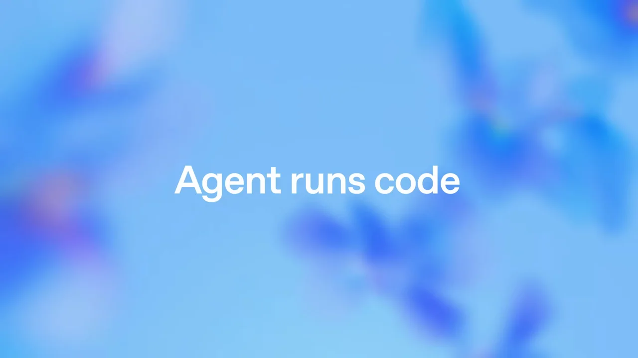 A code-execution statement replaces the task window.