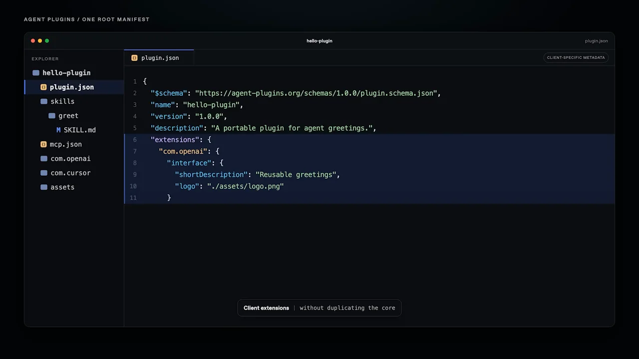 A larger block of client configuration is selected.