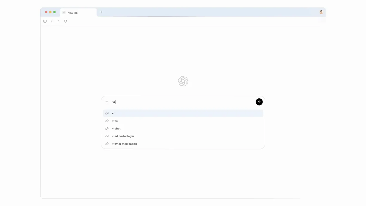 A search field becomes a recognizable browser start screen.