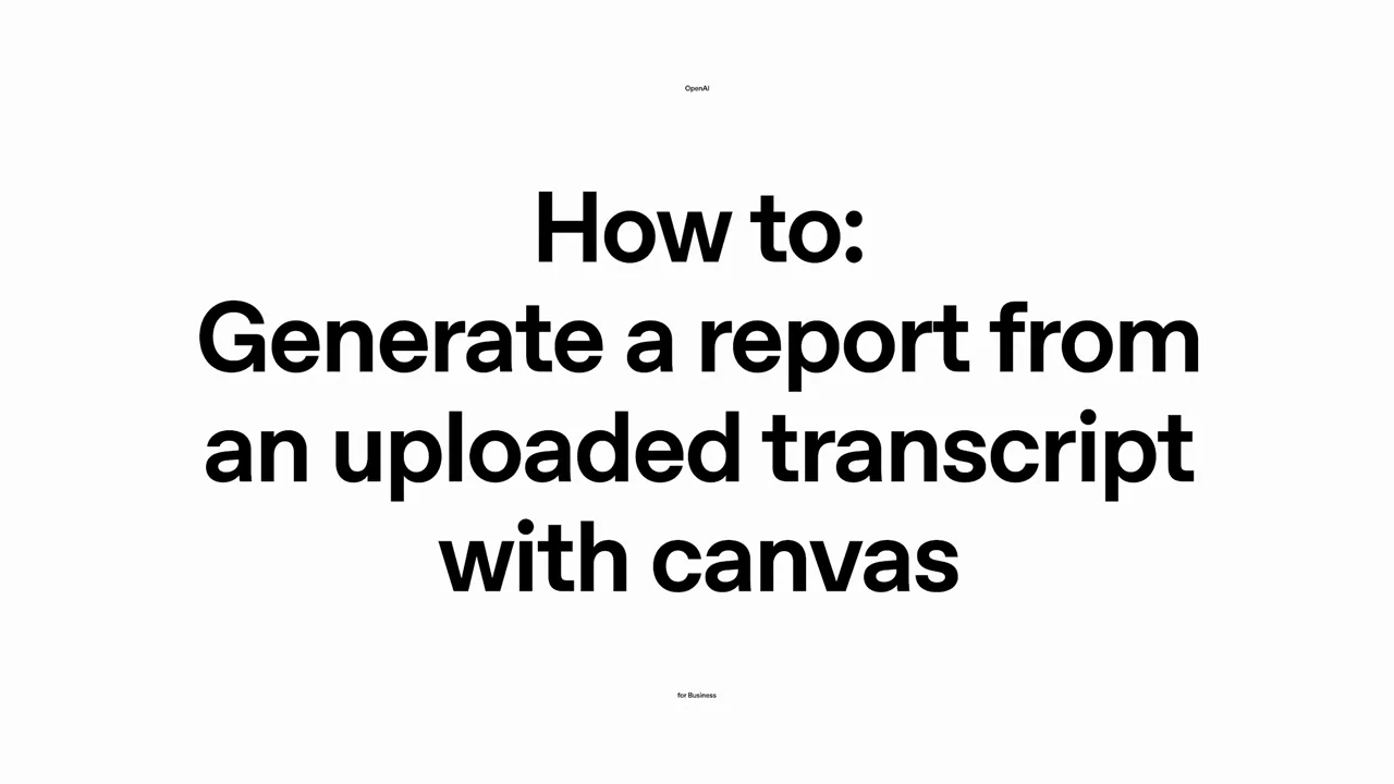 A title introduces writing from an uploaded transcript.