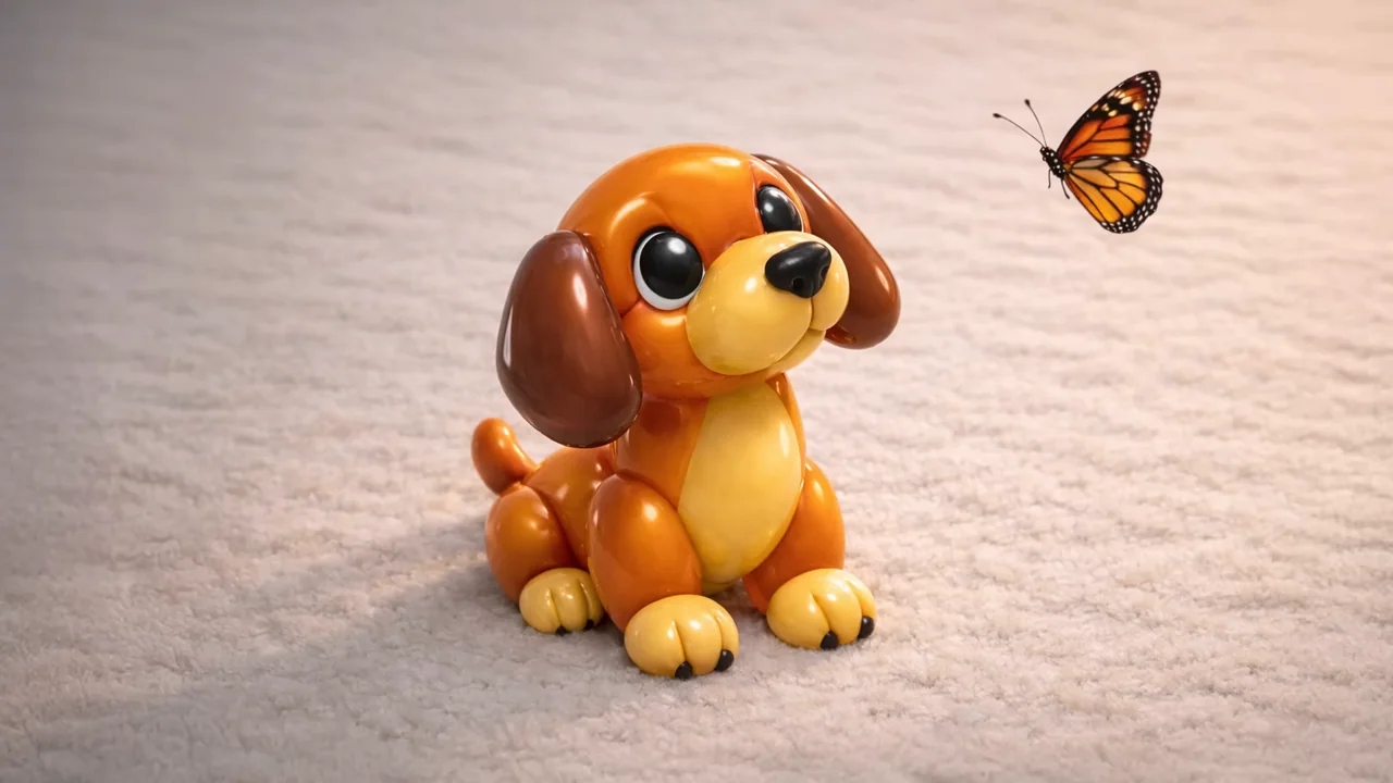 A dog becomes the isolated subject of several transformations.
