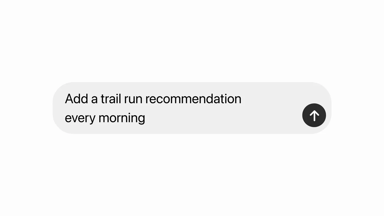 Suggested interests become a typed recurring-content request.