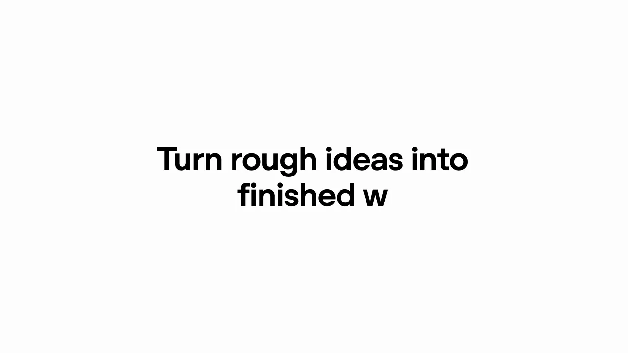 A short statement introduces finishing the work.
