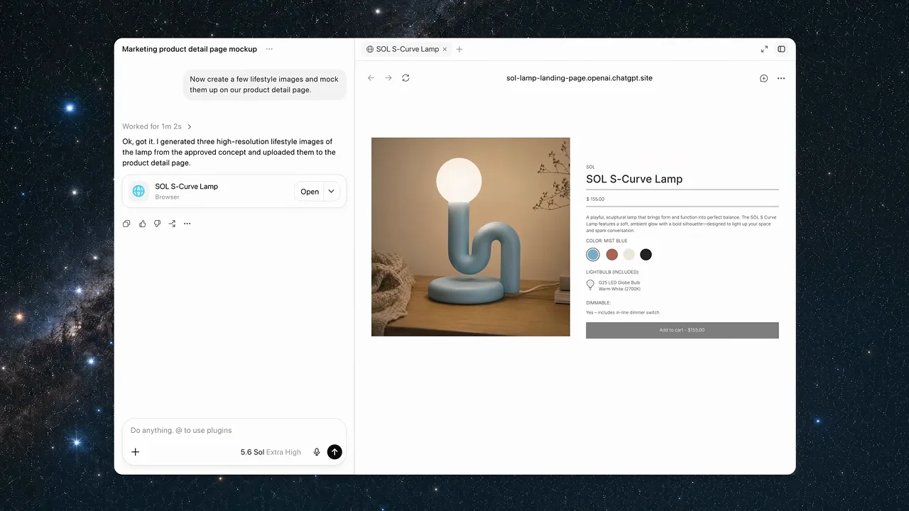 A lamp image and product-page layout appear beside the task.