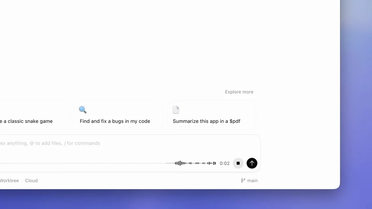 The microphone control changes into a waveform.