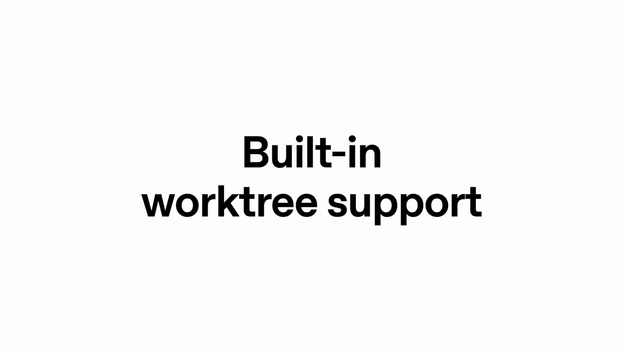 A worktree chapter resets the scene.