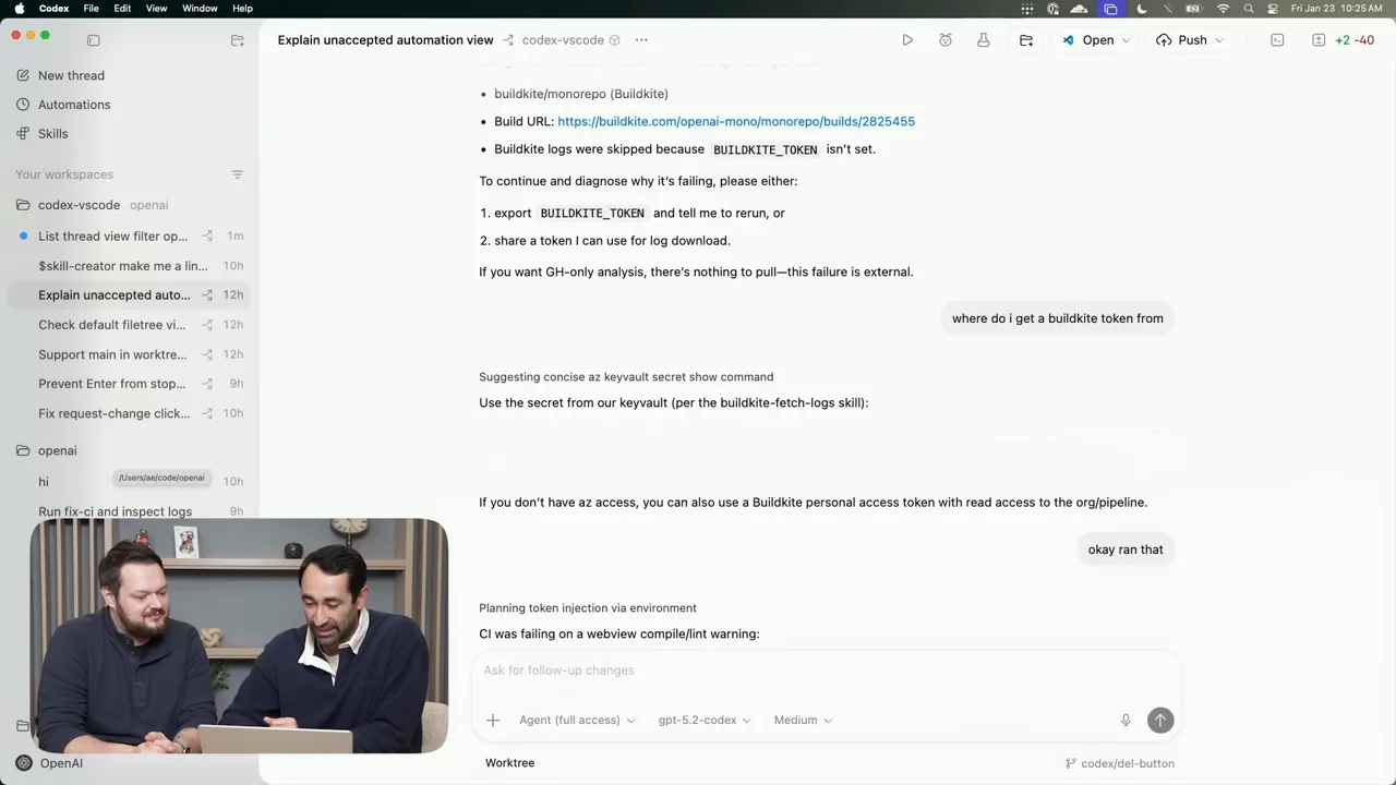 Further responses and a short prompt appear in the same workspace.
