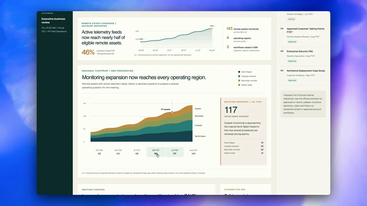An energy account dashboard scrolls and changes visible data states.