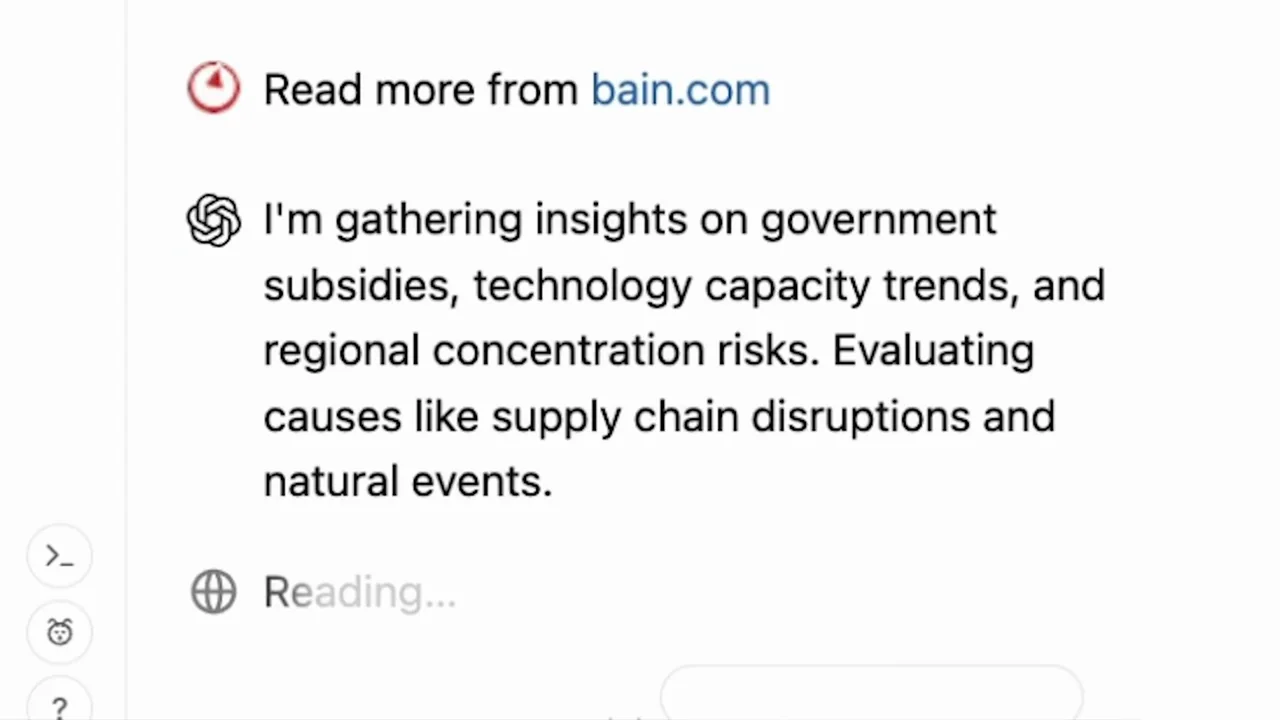 The conversation shows a research sidebar, then a close reading-status detail.