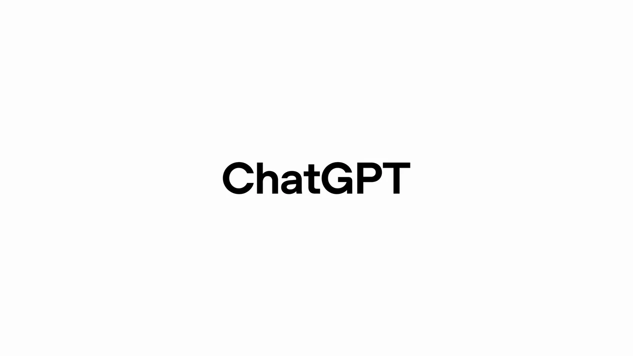 A centered ChatGPT wordmark appears on white.