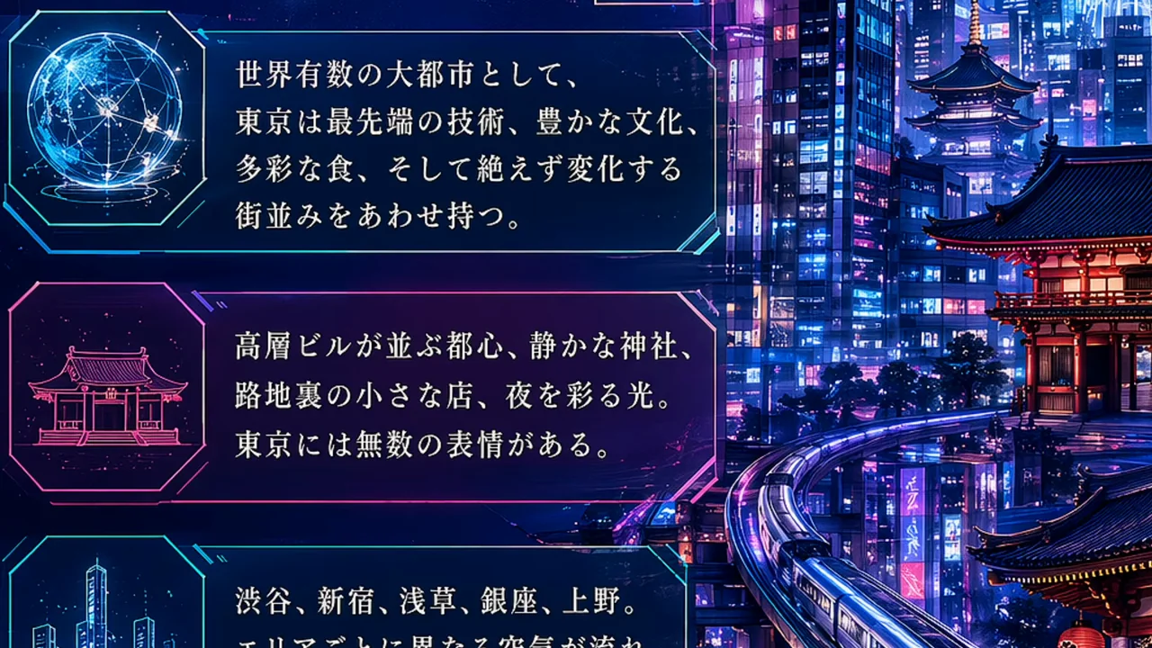 A dark city poster is followed by a tight text region.