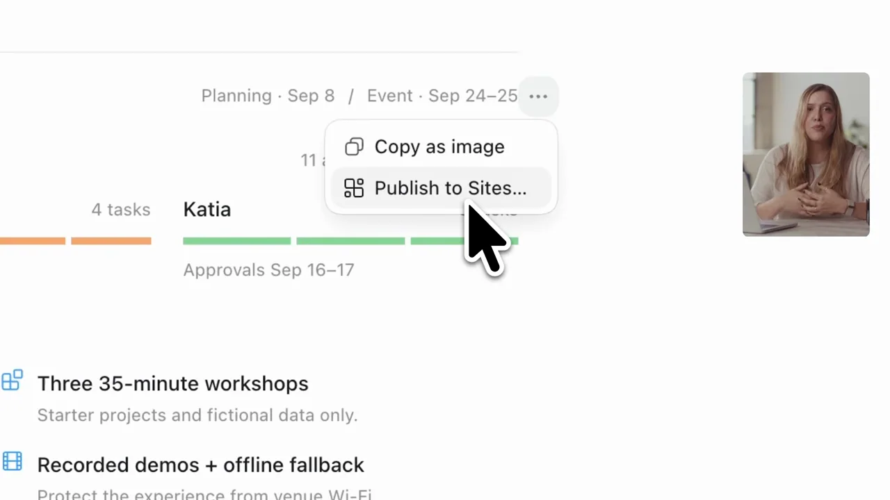 A menu offers image copying and publishing to a site.