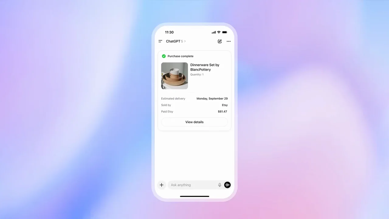 A confirmation-style result appears on the phone.