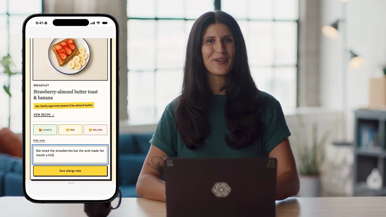 A phone-sized site preview shows rating choices and a notes field.