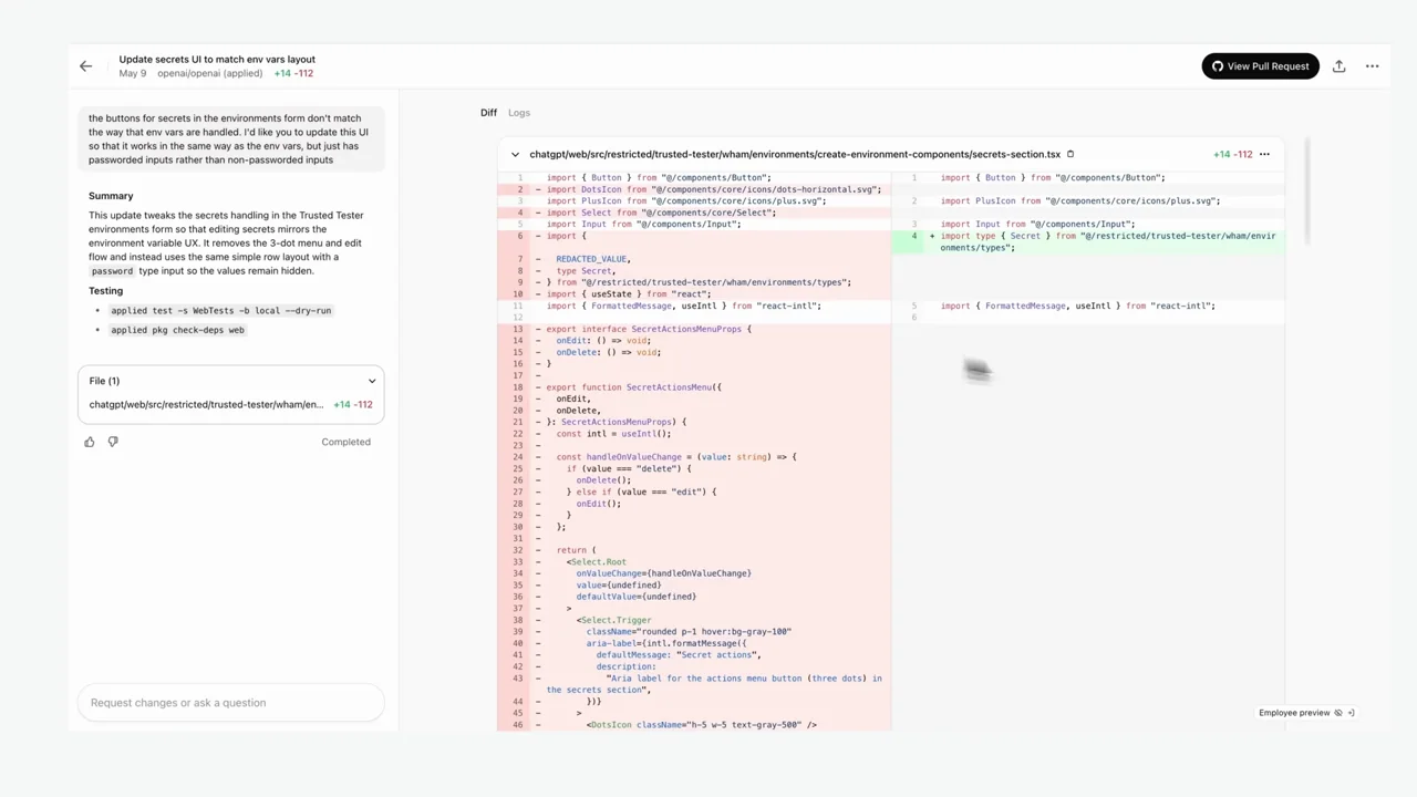 Representative frame from On call with Codex