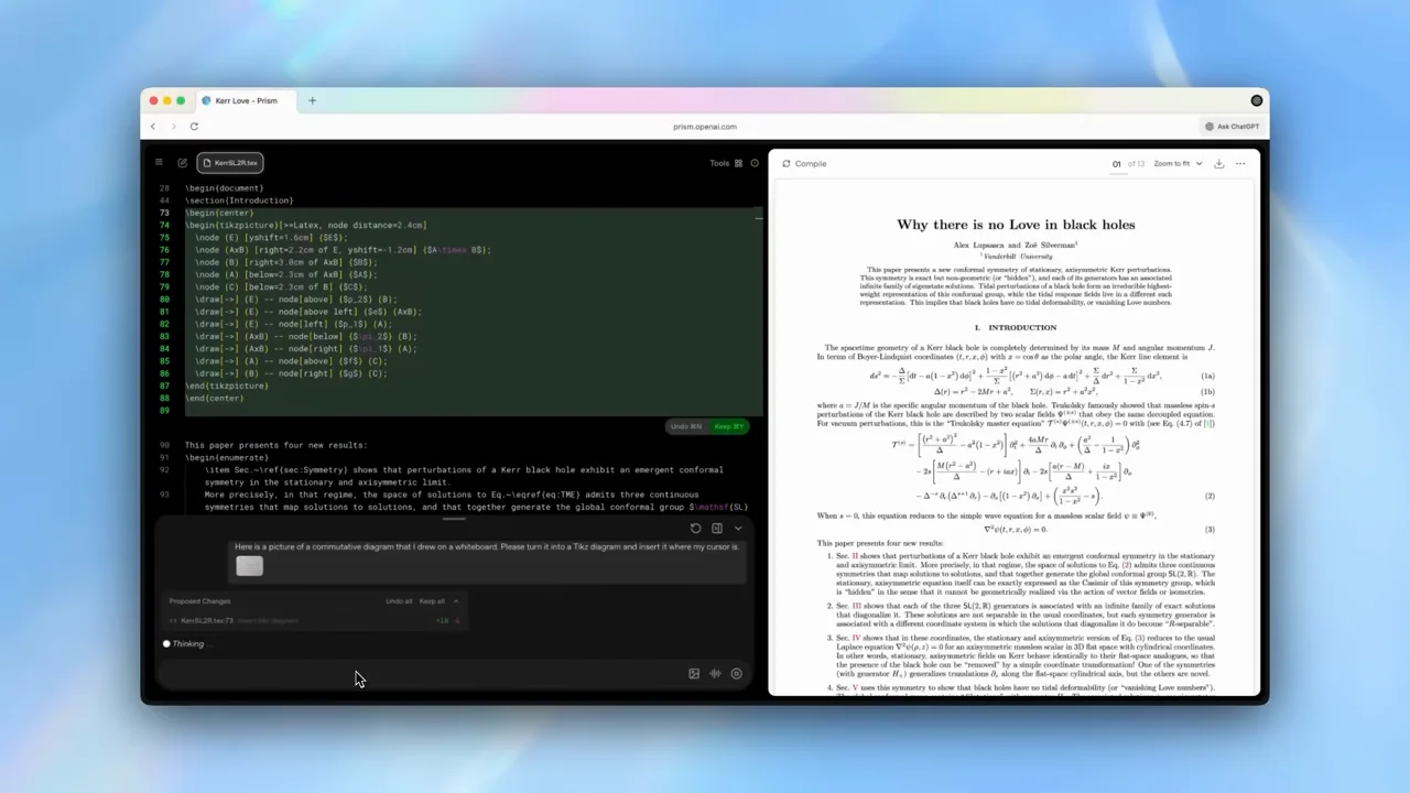 Representative frame from Introducing Prism, a free workspace for scientists to write and collaborate on research