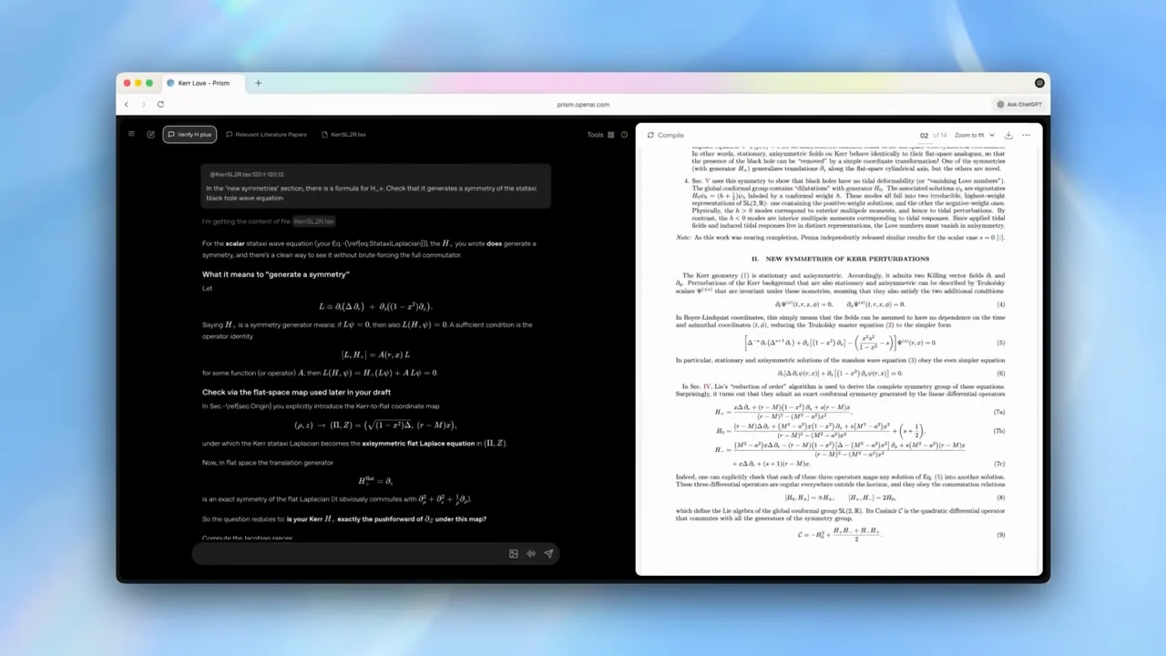 A prompt leads to analysis beside the full document.