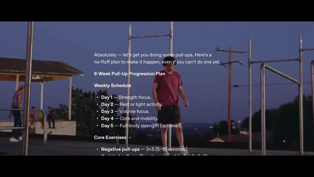 Representative frame from Pull-Up with ChatGPT