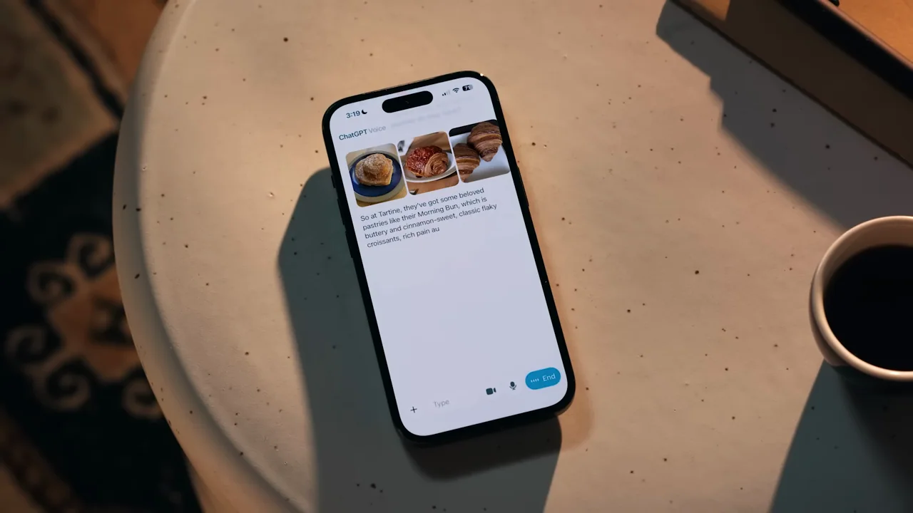 Food images and associated text replace the map.