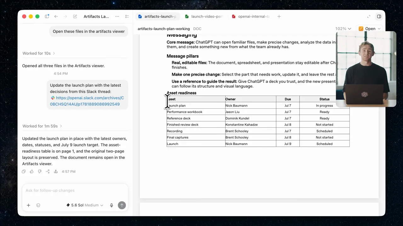 The document displays revised sections and a milestone table.