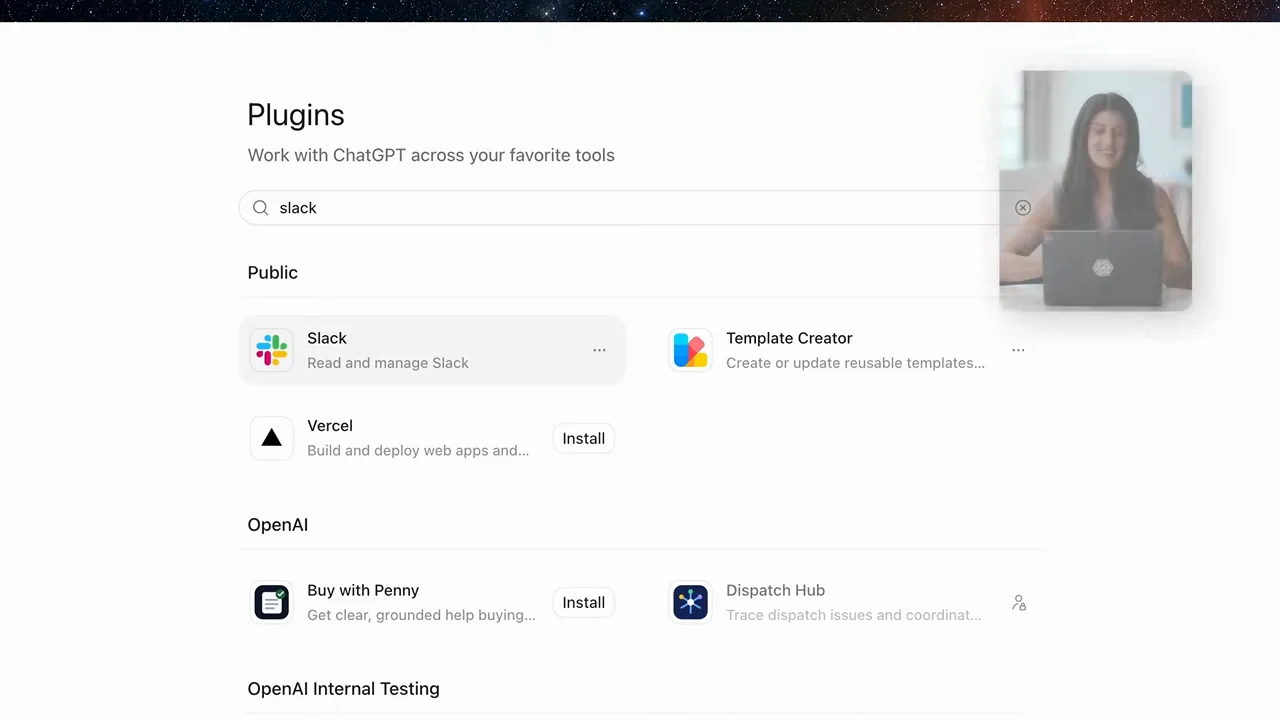 The app returns to connection confirmation and catalog results.