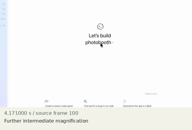 Further intermediate magnification — source frame 100