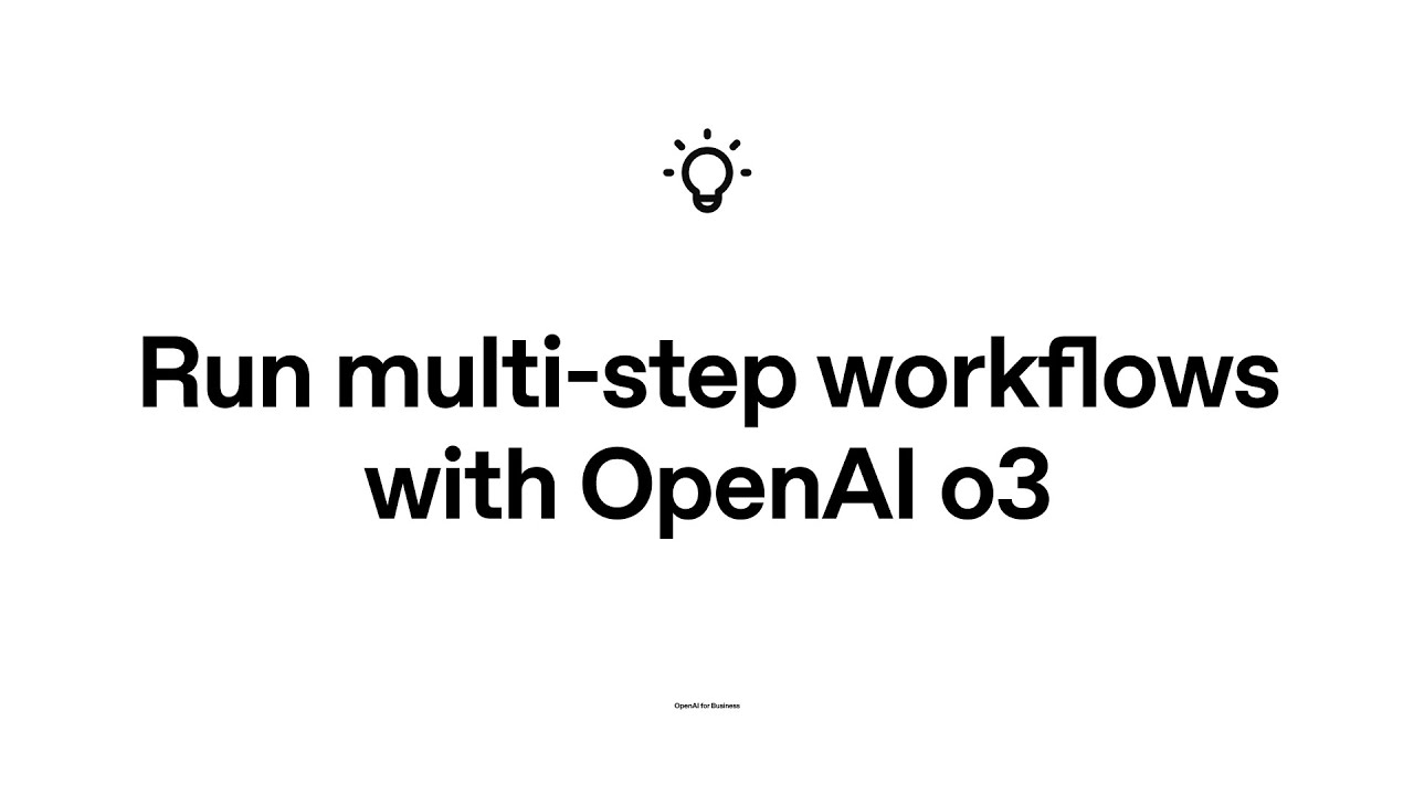 Automate complex workflows with OpenAI o3 — original channel thumbnail